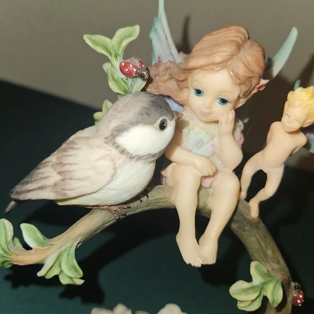Pacific Giftware Fantasy Resin Fairys & Bird Table Accent Decor